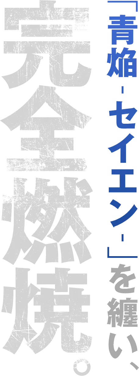 「青焔-セイエン-」を纏い、完全燃焼。