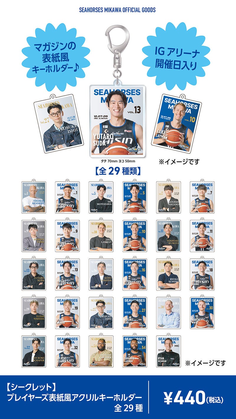 シークレット】プレイヤーズ表紙風アクリルキーホルダー全29種