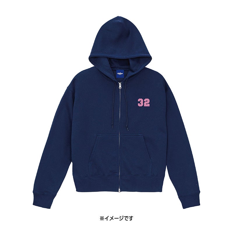 オンライン福袋限定_推しナンバーフルジップパーカー_ネイビー