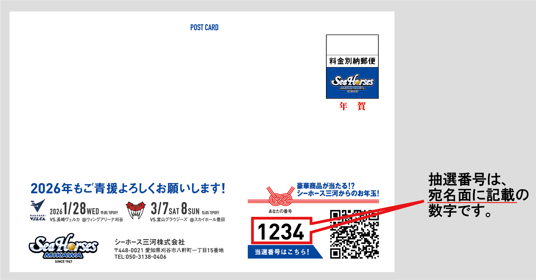 抽選番号の位置