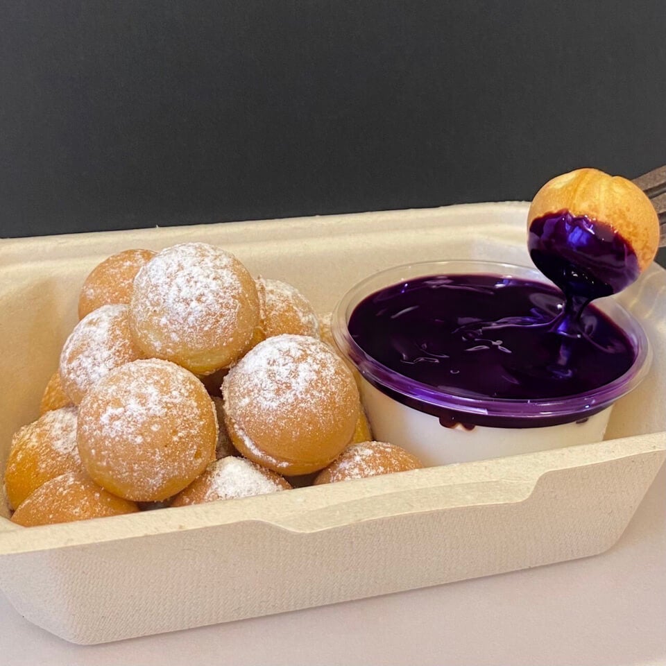 ベビーカステラクリームand紫芋ソース