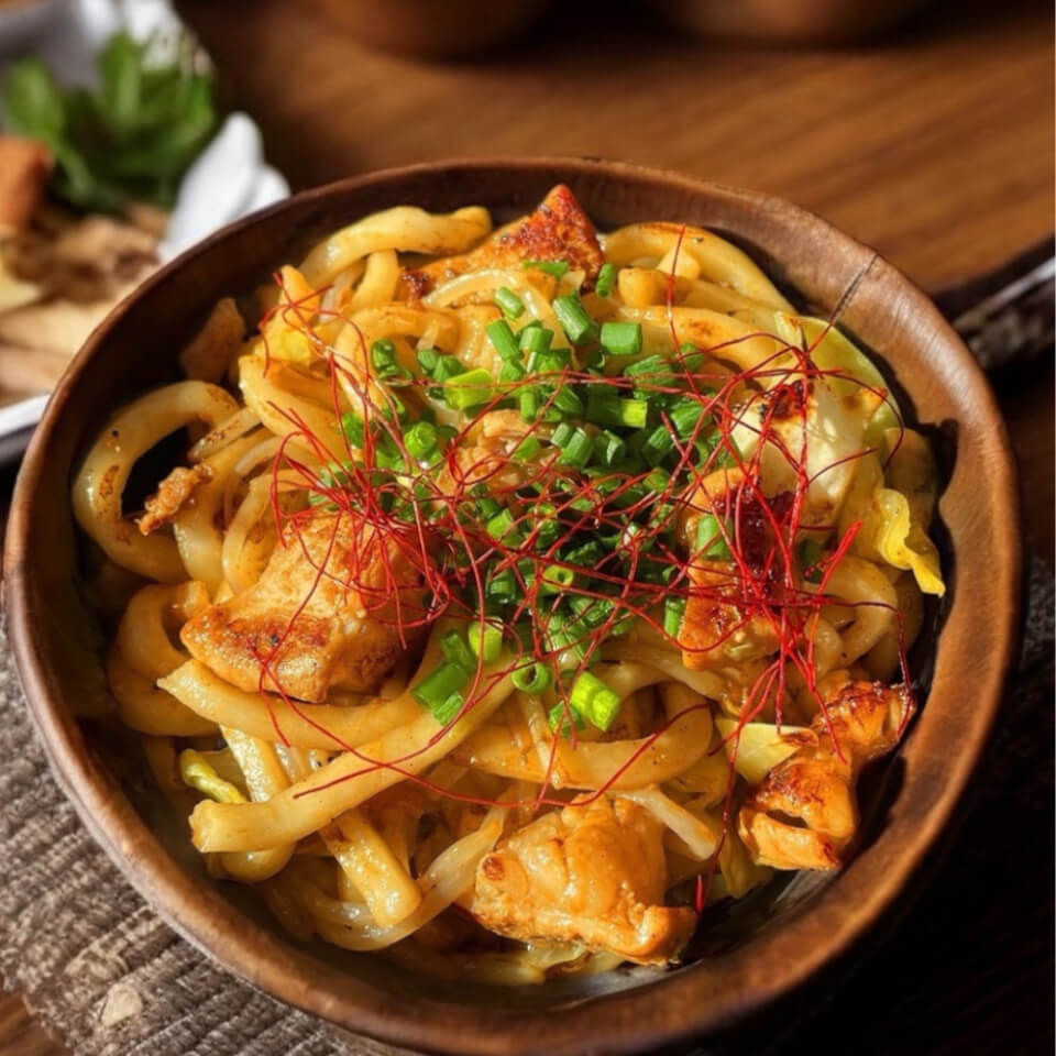 国産牛ホルモン焼きうどん