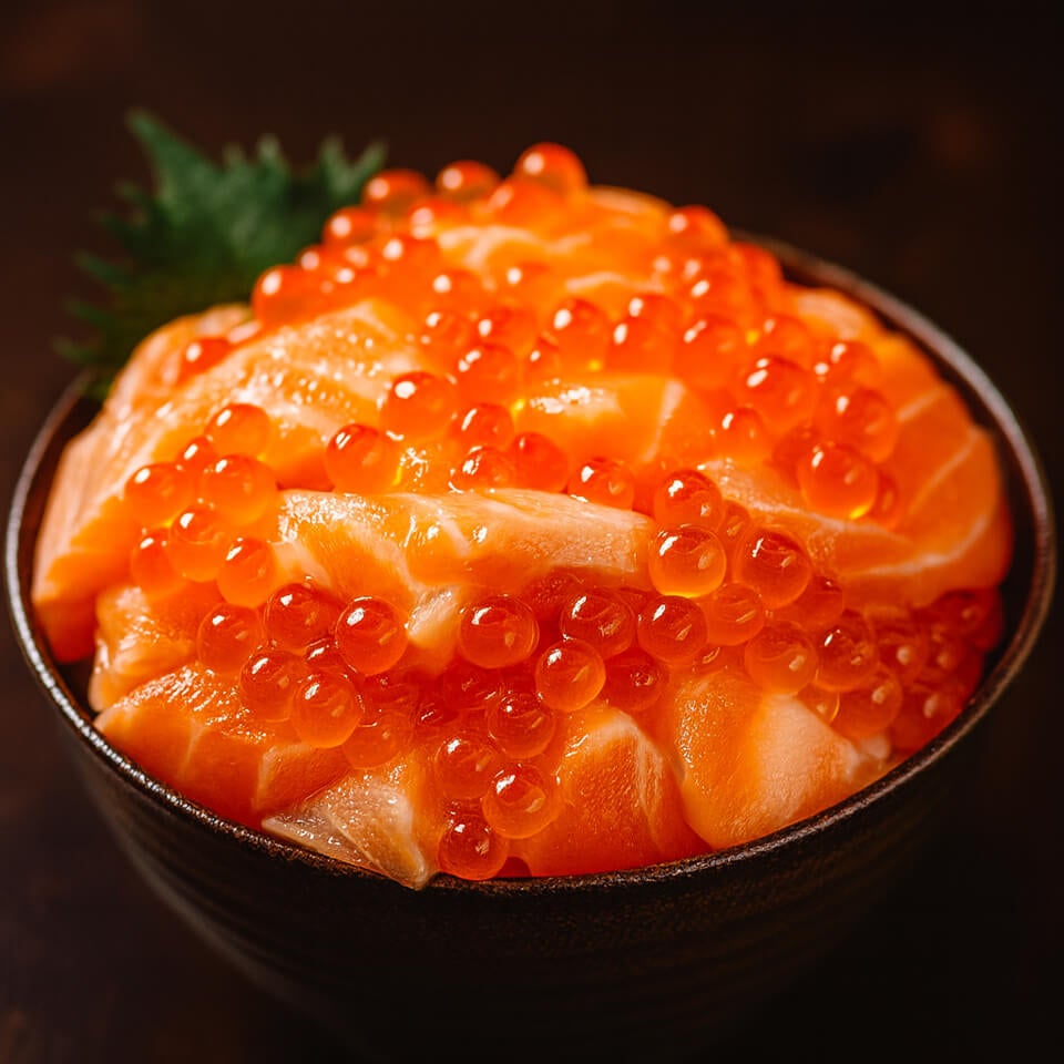 サーモンといくらの親子丼