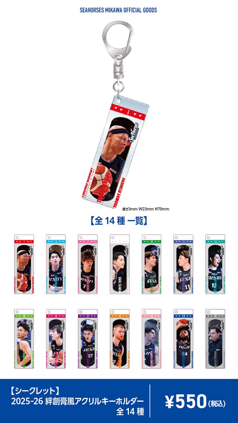 2025-26 絆創膏風アクリルキーホルダー全14種