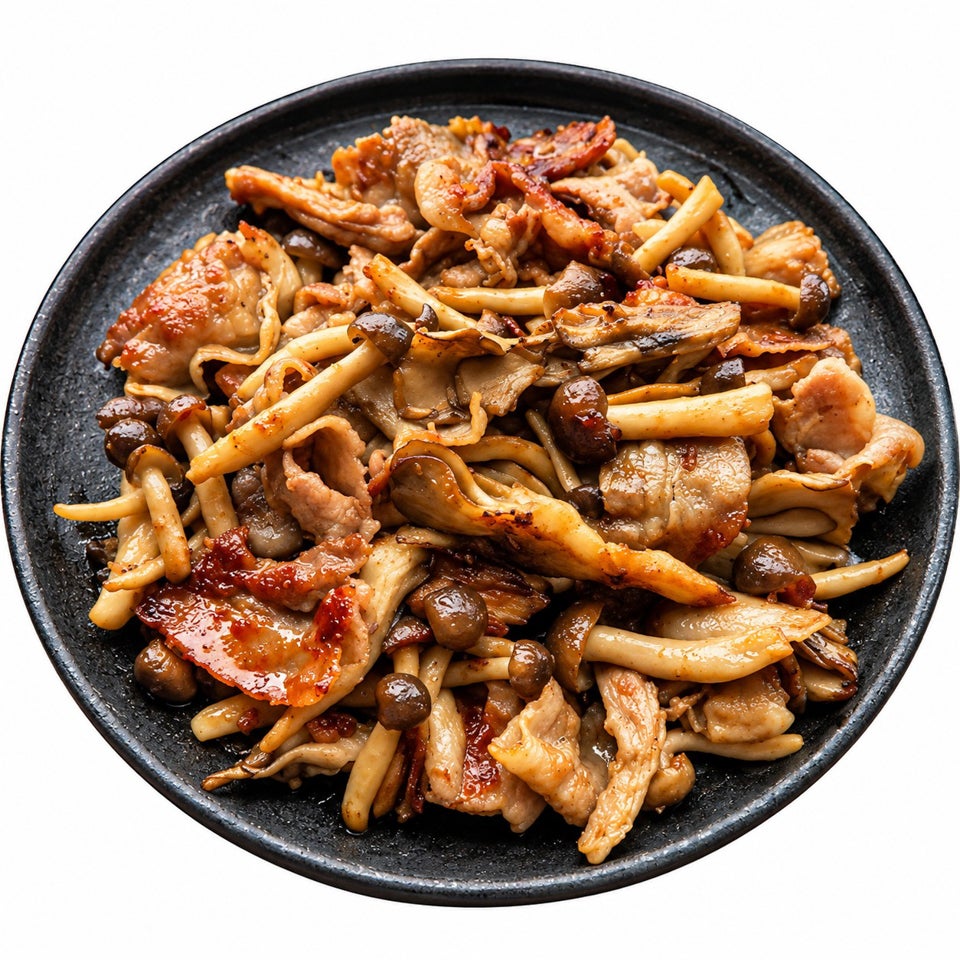 信州きのこの味噌豚焼き